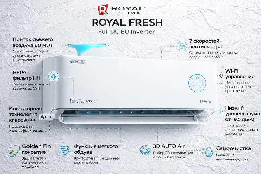 Кондиционер Royal Clima Royal Fresh Full DC EU Inverter